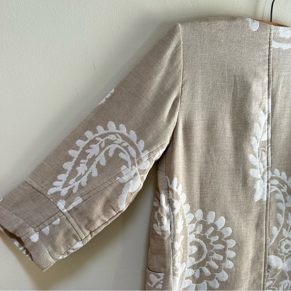 Chico’s ~new~ Jaquard Cotton Linen Topper In XS Petite - Picture 7 of 16